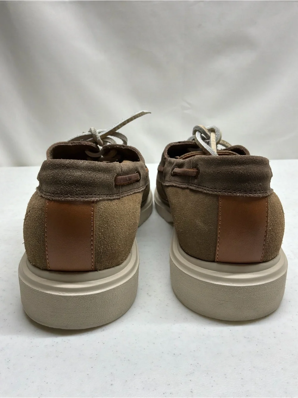 Frye Conner Boat Shoes Silky Suede Driftwood Color Men's Size 9 NWOT